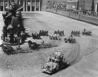 Filmando la carrera de carros de 